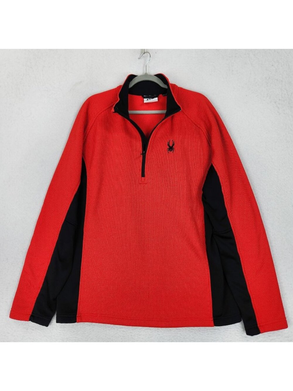 Spyder Sweater Men XXL Red Outbound Half Zip Mid Weight Core Pullover Sweatshirt